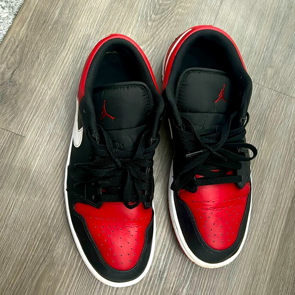 Black and red Jordans size 10 1/2 men’s they’re a little creased on top